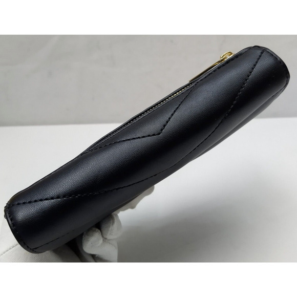 Michael Kors Jet Set Travel Black Quilted Leather Credit Card Fold Wallet - $298 - Picture 5 of 15